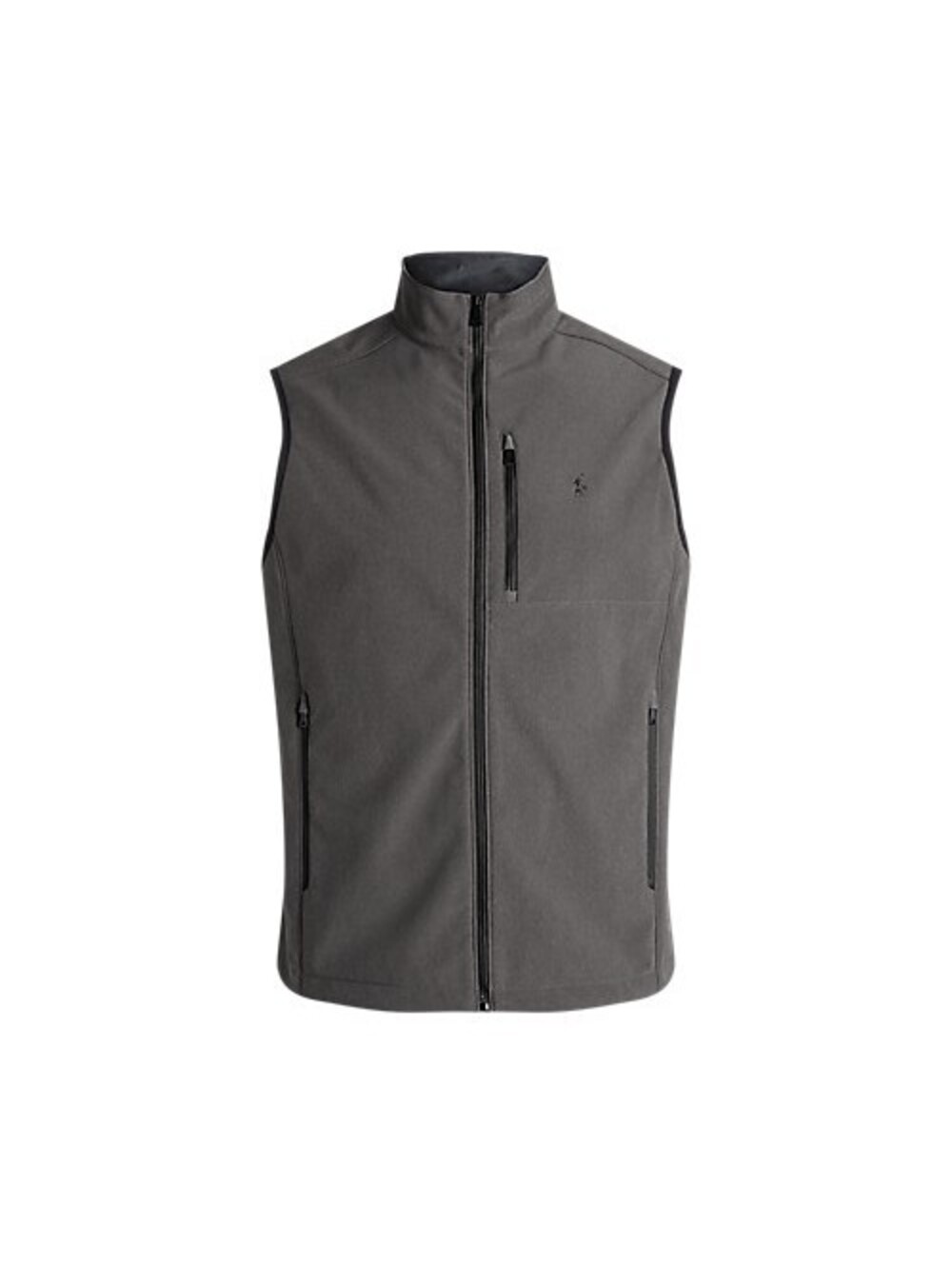 Polo Ralph Lauren Men's Dark Gray Softshell Vest with Zipper Pockets